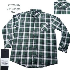Saint Morta Prima Flannel Shirt Mens 4XL Green Black Plaid Urban Streetwear NWT